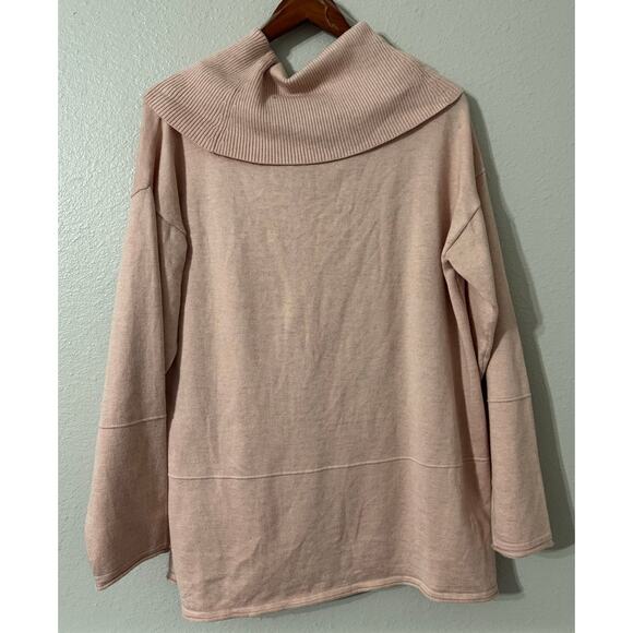 89th &‎ Madison Light Pink Cowl Neck Sweater in Macaroon Hthr Size Large NWT - Picture 3 of 5